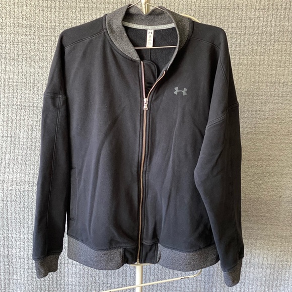Under Armor ladies loose fit XL crew neck Threadborne Bomber jacket - Picture 1 of 3